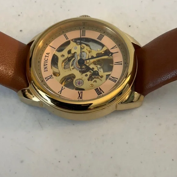 Invicta Woman 36mm Mechanical Gold Skeleton Watch - Picture 3 of 7